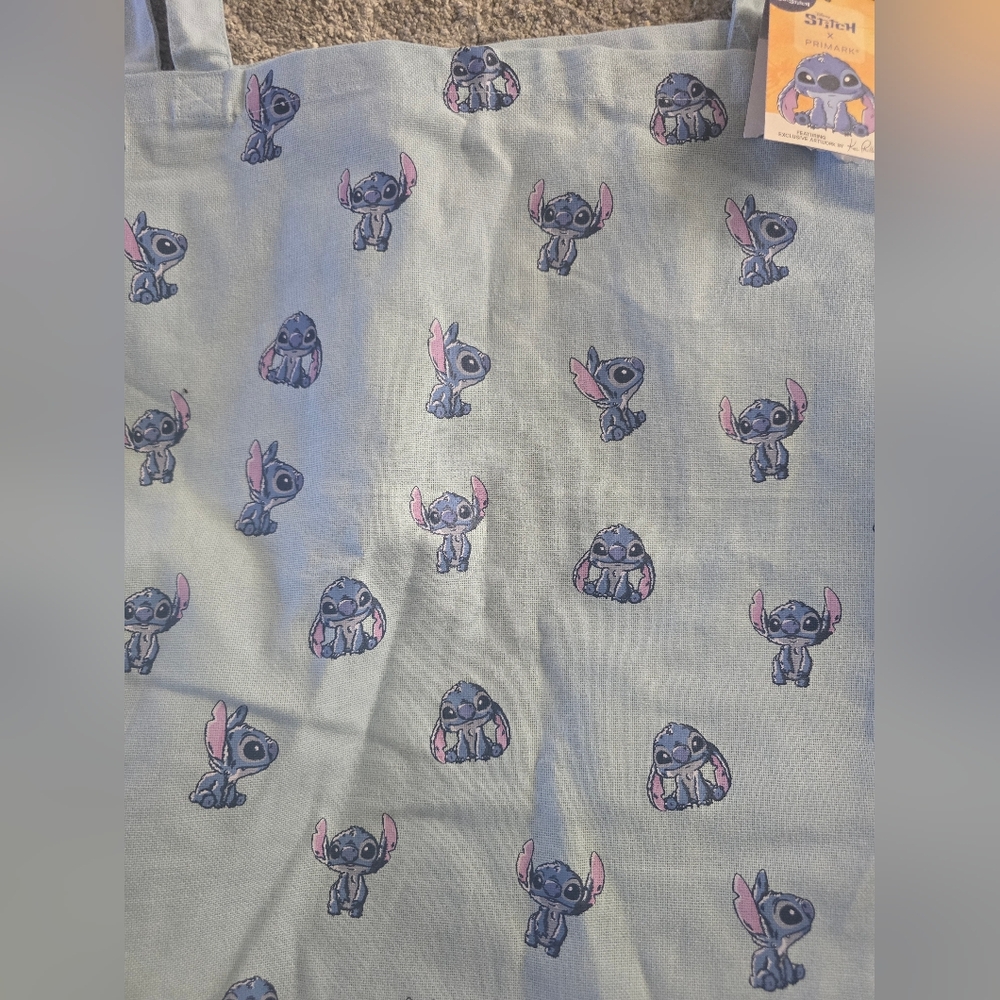 Primark Disney Stitch Blue Tote Bag - Picture 4 of 6